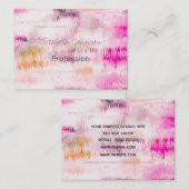Moderne Gefärbte Krawatte Abstrakt Rosa Visitenkarte (Vorne/Hinten)