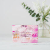 Moderne Gefärbte Krawatte Abstrakt Rosa Visitenkarte (Stehend Vorderseite)