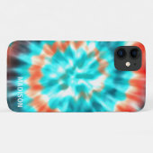 Moderne Gefärbte Krawatte Blauer orange Personalis Case-Mate iPhone Hülle (Rückseite (Horizontal))