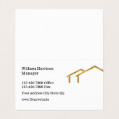 Moderne geflochtene Dachdecker-Servicekarte Busine Visitenkarten (Innenseite Aufgefaltet)