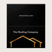 Moderne geflochtene Dachdecker-Servicekarte Busine Visitenkarten (Außenseite Aufgefaltet)