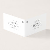 Moderne geflochtene White Clothing Price Hang Tag (Vorderseite)