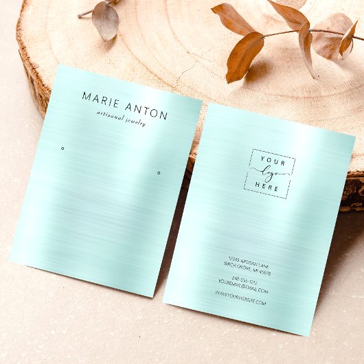 Moderne gegossene Metal-Aqua-Earring-Display-Karte Visitenkarte