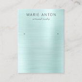 Moderne gegossene Metal-Aqua-Earring-Display-Karte Visitenkarte (Vorderseite)