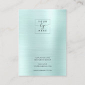 Moderne gegossene Metal-Aqua-Earring-Display-Karte Visitenkarte (Rückseite)