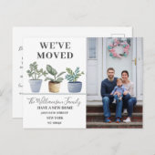 Moderne gegossene Pflanze Ankündigungspostkarte (Vorne/Hinten)