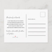 Moderne gegossene Pflanze Ankündigungspostkarte (Rückseite)