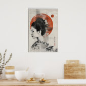 Moderne Geisha-Wandkunst - Boho Japanisch Poster (Küche)