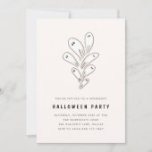 Moderne Geister Halloween-Party Minimale Einladung (Vorderseite)
