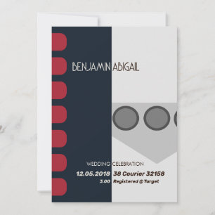 Moderne Gek Space Rouge und Princess Minimal Einladung