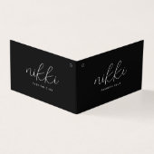 Moderne geklappte Black Clothing Price Hang Tag (Vorderseite)