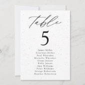 Moderne, geklatschte Tischnummer (Vorderseite)