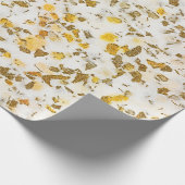 Moderne Gelb- und Goldflecken Terrazzo Muster Geschenkpapier (Ecke)