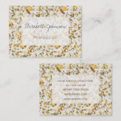 Moderne Gelb- und Goldflecken Terrazzo Muster Visitenkarte (Vorne/Hinten)