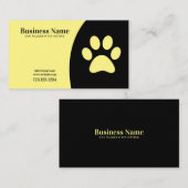 Moderne Gelb- und Schwarz-Weiß-Printdog Laufen Visitenkarte (Vorne/Hinten)