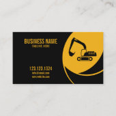 Moderne Gelb- und Schwarzbagger-Bauweise Visitenkarte (Vorderseite)