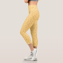 Moderne Gelb- und Tan-Polka-Dot-Fitness