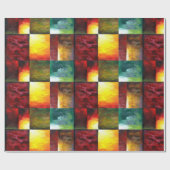 Moderne Gelbblau-grüne Farbe Abstrakt Geschenkpapier (Flach)