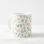 Moderne Gelbblume Kaffeetasse (Vorderseite Links)