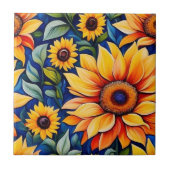 Moderne Gelbblüte Fliese (Vorderseite)