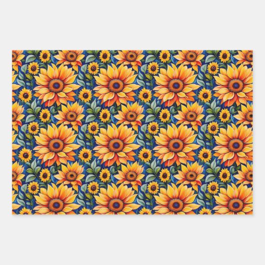 Moderne Gelbblüte Geschenkpapier Set (Vorderseite 3)