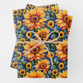 Moderne Gelbblüte Geschenkpapier Set (Beispiel)