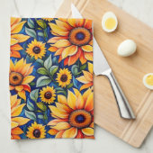 Moderne Gelbblüte Geschirrtuch (Viertel Falte)