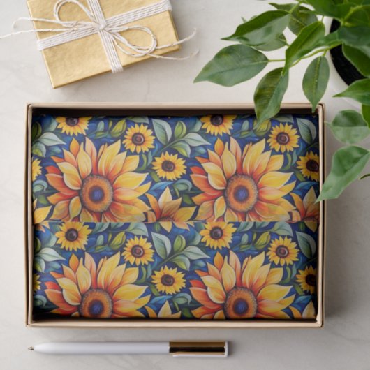 Moderne Gelbblüte Seidenpapier (Geschenk)