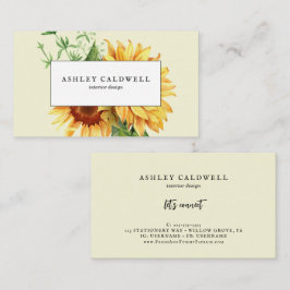 Moderne Gelbblüte Visitenkarte
