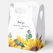 Moderne Gelbblütendose Gastgeschenk Hochzeit Geschenkschachtel (Geöffnet)