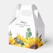 Moderne Gelbblütendose Gastgeschenk Hochzeit Geschenkschachtel (Vorderseite)