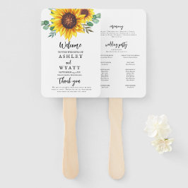 Moderne Gelbblütenhochzeit Fächer