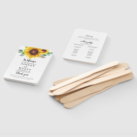 Moderne Gelbblütenhochzeit Fächer (Non-assembled)