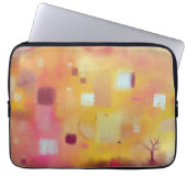 Moderne gelbe Abstrakte Kunst Laptopschutzhülle (Vorderseite)