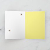 Moderne gelbe Aquarellblume Geburtstag Dankeskarte (Innenseite)