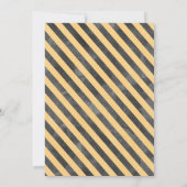 Moderne gelbe Bauweise dreiteiliger Geburtstag Einladung (Rückseite)