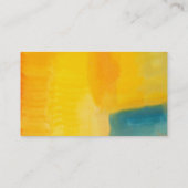 Moderne gelbe blaue Abstrakte Schlichte Visitenkar Visitenkarte (Rückseite)