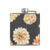 Moderne gelbe Blumen & Kraft Personalisiertes Gesc Flachmann (Rückseite)