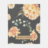 Moderne gelbe Blumen & Kraft Personalisiertes Gesc Fleecedecke (Vorderseite)