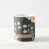 Moderne gelbe Blumen & Kraft Personalisiertes Gesc Kaffeetasse (Mittel)