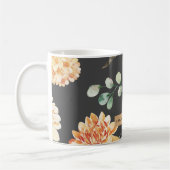 Moderne gelbe Blumen & Kraft Personalisiertes Gesc Kaffeetasse (Links)