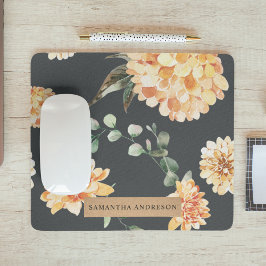 Moderne gelbe Blumen & Kraft Personalisiertes Gesc Mousepad