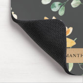 Moderne gelbe Blumen & Kraft Personalisiertes Gesc Mousepad (Ecke)