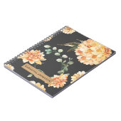 Moderne gelbe Blumen & Kraft Personalisiertes Gesc Notizblock (Linke Seite)