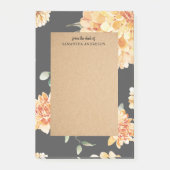 Moderne gelbe Blumen & Kraft Personalisiertes Gesc Post-it Klebezettel (Vorderseite)