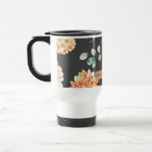 Moderne gelbe Blumen & Kraft Personalisiertes Gesc Reisebecher (Links)