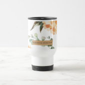 Moderne gelbe Blumen & Kraft Personalisiertes Gesc Reisebecher (Mittel)