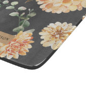Moderne gelbe Blumen & Kraft Personalisiertes Gesc Schneidebrett (Ecke)