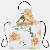 Moderne gelbe Blumen & Kraft Personalisiertes Gesc Schürze (Vorderseite)