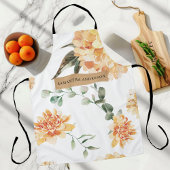 Moderne gelbe Blumen & Kraft Personalisiertes Gesc Schürze